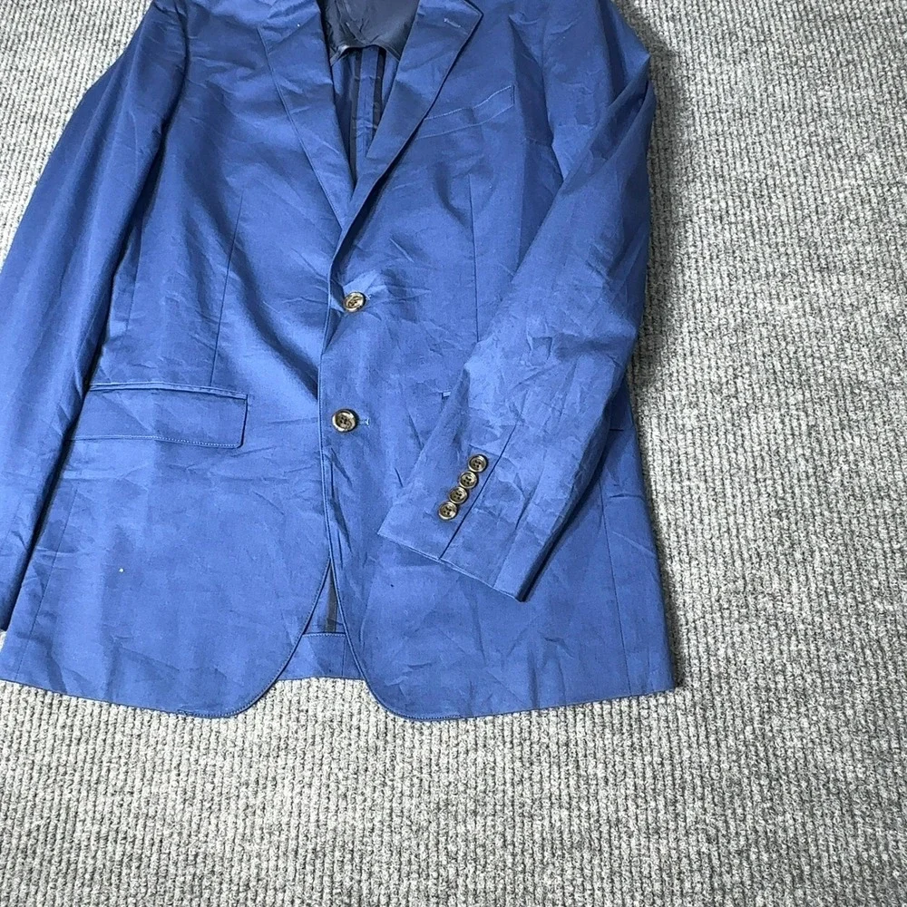 Bonobos Blazer Mens 40L Blue Slim Fit Duca Visconti Di Modrone Cotton Sport Coat